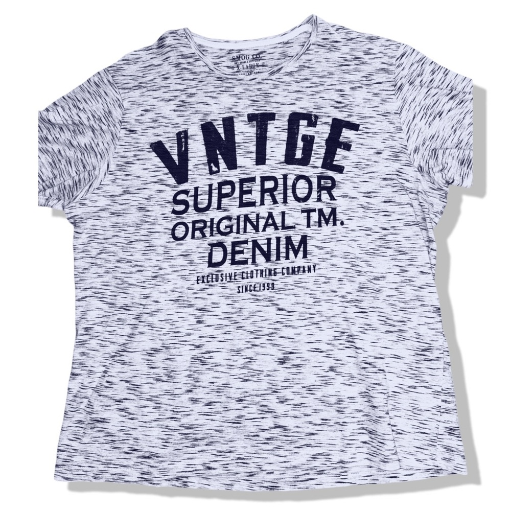 Smog Graphic Tee Grey / Dk Blue XL